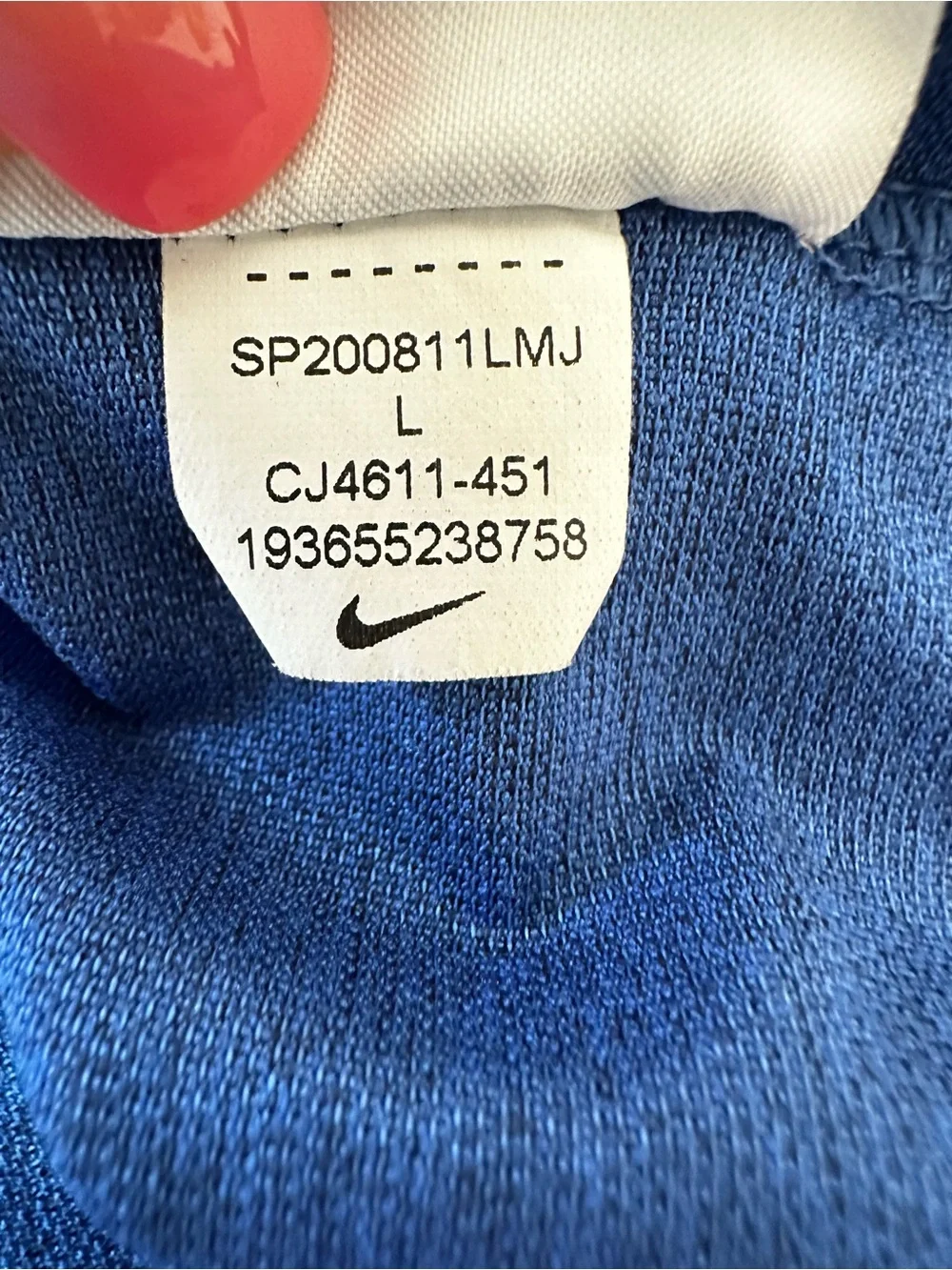 Nike Pro Dri-FIT Blue Training Shirt Men’s Large Gym Running Athletic Tee